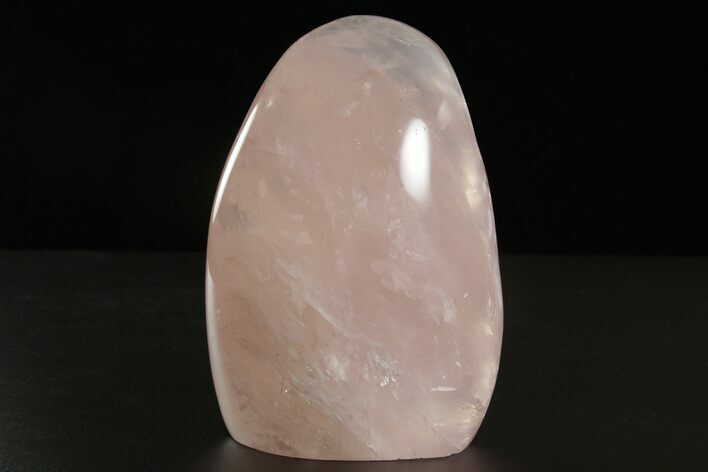 Free-Standing, Polished Rose Quartz - Single Side Polished #341779